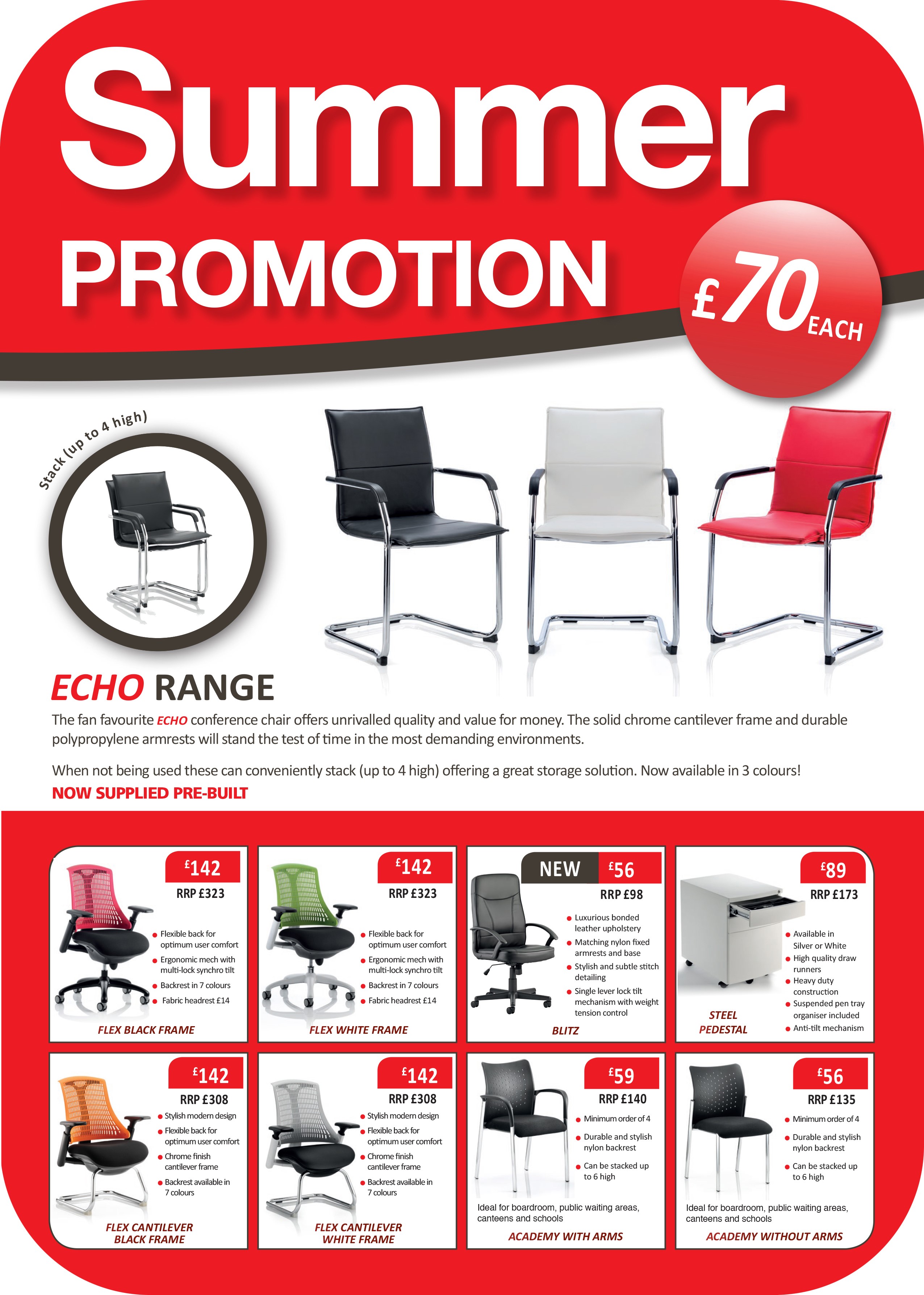 Summer Promotion for Office Chairs and Storage