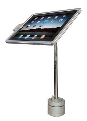 iPad arm for desk mounting front view