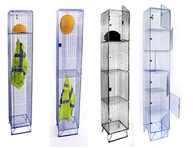 Wire mesh lockers offer both visibility, security and prevention of smells due to the intrinsic air flow capabilities of the wire mesh. Available in two depths 310mm (1 foot) or 460mm (18 Inches)